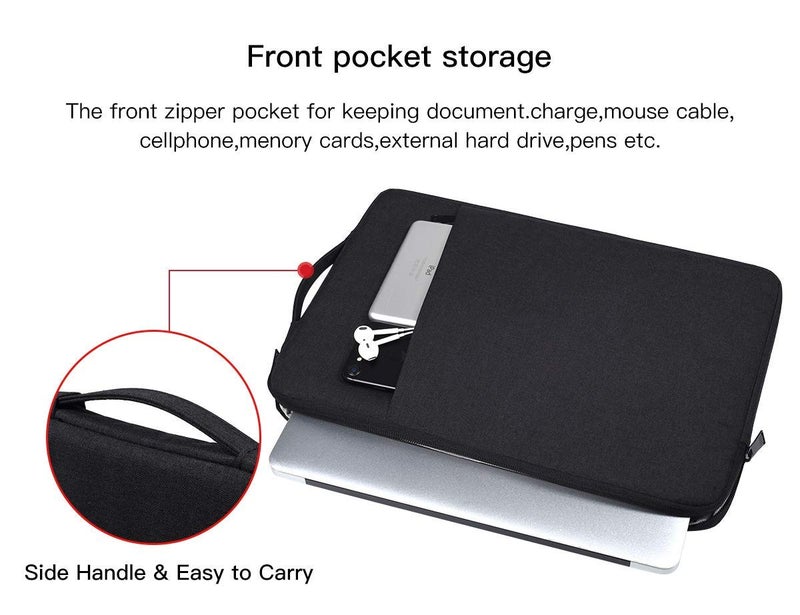 CaseBuy 17.3 Inch Laptop Carry Case Sleeve for HP Envy 17 17t/Pavilion 17/Omen 17, Acer Predator 17, Dell Inspiron 17/Dell G3 G7 17.3, Lenovo Ideapad 17, MSI GS75, 17 in Waterproof Computer Bag with Handle - Image 3